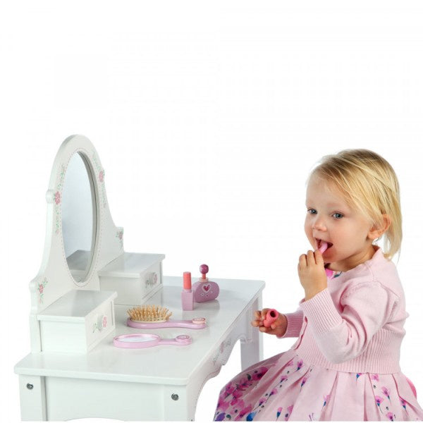 Dressing table with matching stool