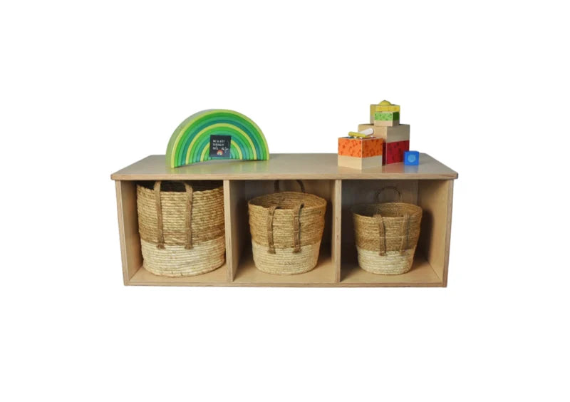 Pigeonhole unit, 3 columns, no plinth, 1 tier