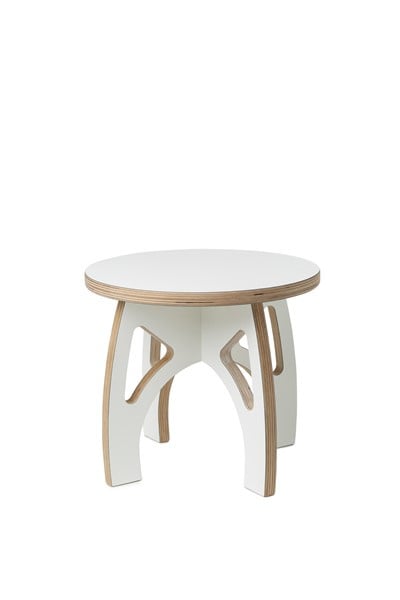 Stool Hip birch white HPL - seat height 28 cm