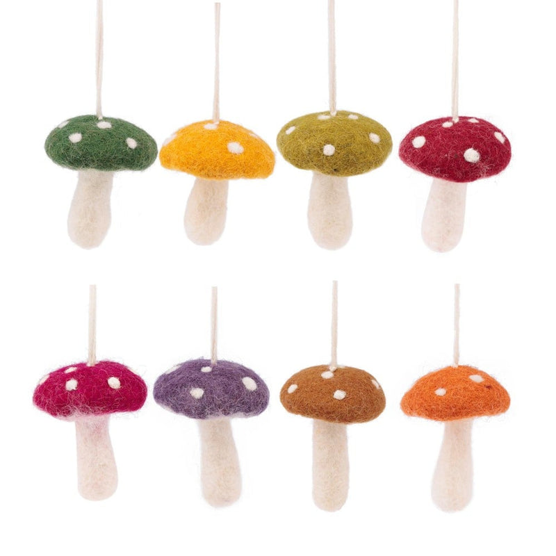 Hanger Paddenstoel Indian Summer medium, 8 stuks ass. Fairtrade