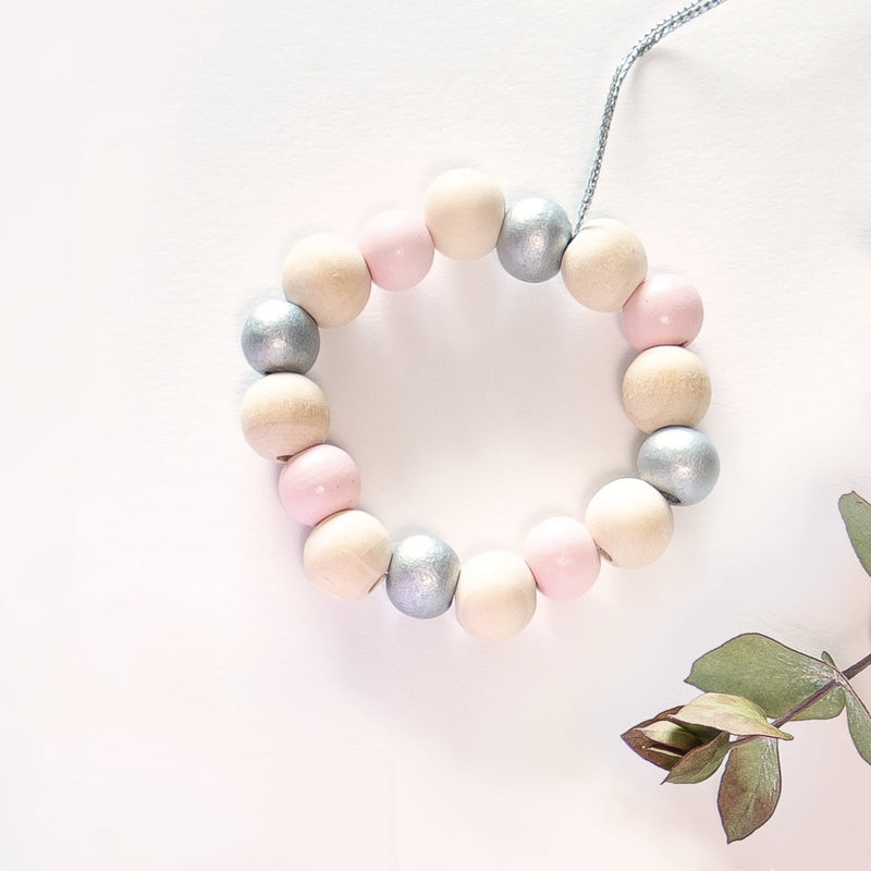 Wooden beads pastel
