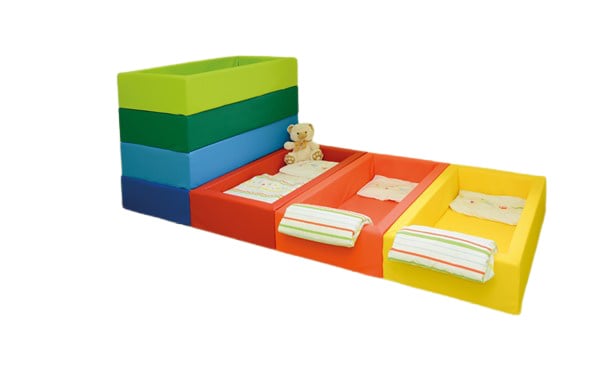 Stackable artificial leather cot
