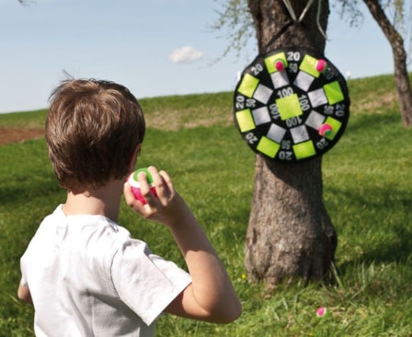 Opblaasbaar dartbord met klittenband