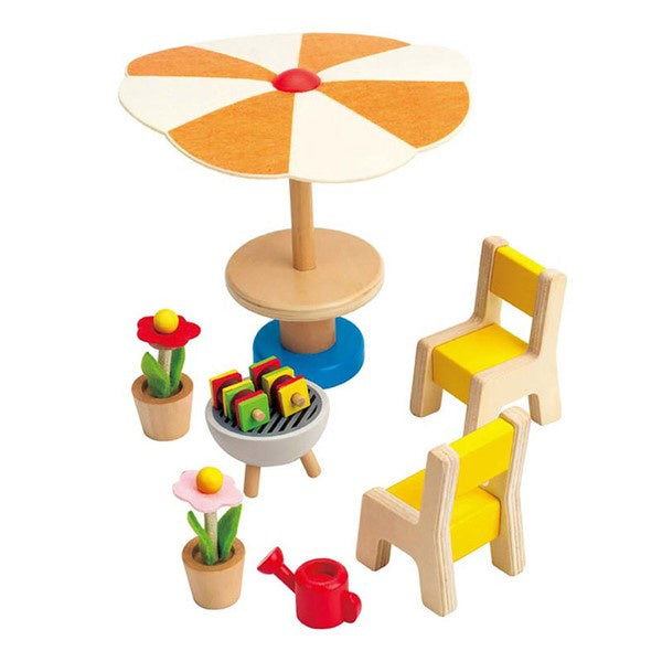 Terras poppenhuismeubels