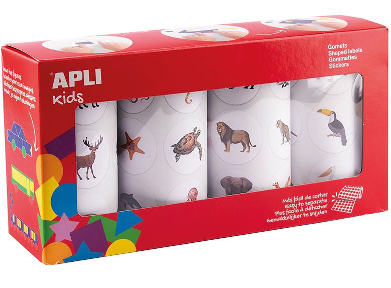 Thema stickers dieren, 4x 1400 stickers