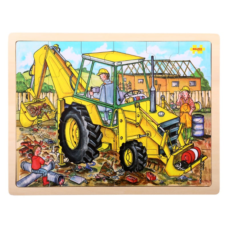 Wooden puzzle Excavator, 24 pieces