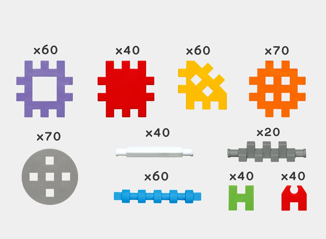 Mini Waffle building blocks, 500-piece (plusplus)
