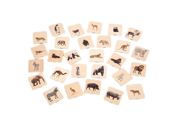 Tickit houten memory wilde dieren moeder en jong