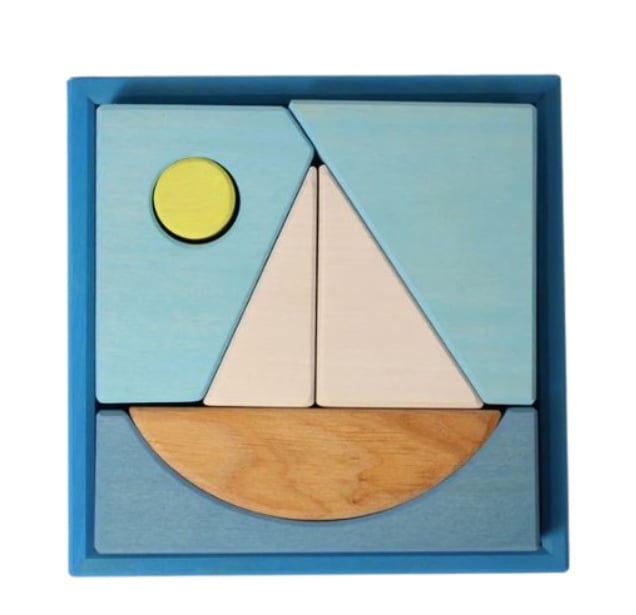 Grimms Zee-Puzzel-Bouwspel Blauwtinten