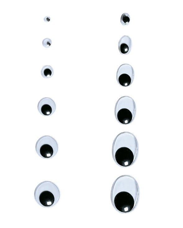 Wiebeloogjes rond 14 mm, 100 stuks
