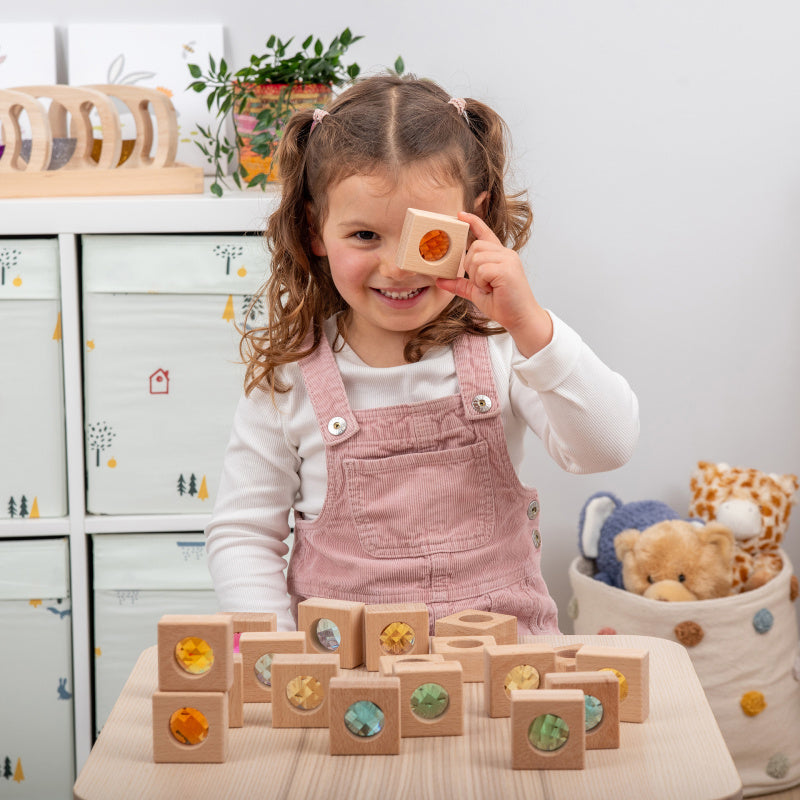 Tickit houten caleidoscoop blokken, 20-delig