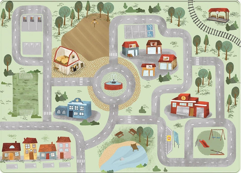 Fluweelzacht speeltapijt The Village (130 x 180 cm)