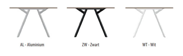 Bridge vergadertafel vierkant, vaste hoogte 75 cm