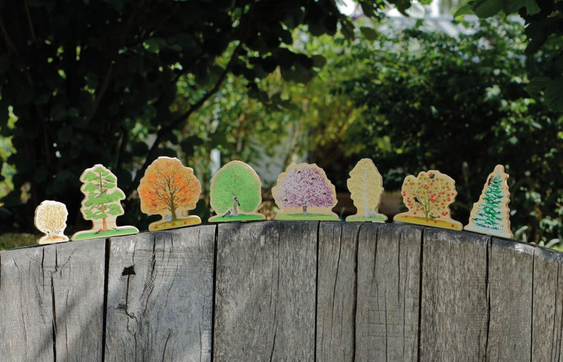 Wooden play set 4 seasons trees