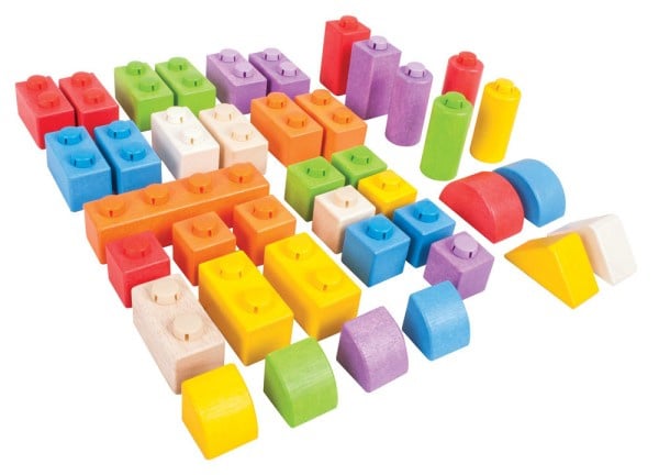 Cheerful play blocks, set of 40