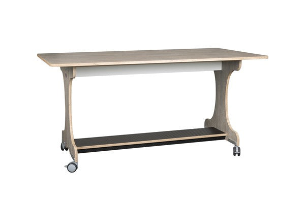 Verrijdbare tafel berken/delano oak hpl