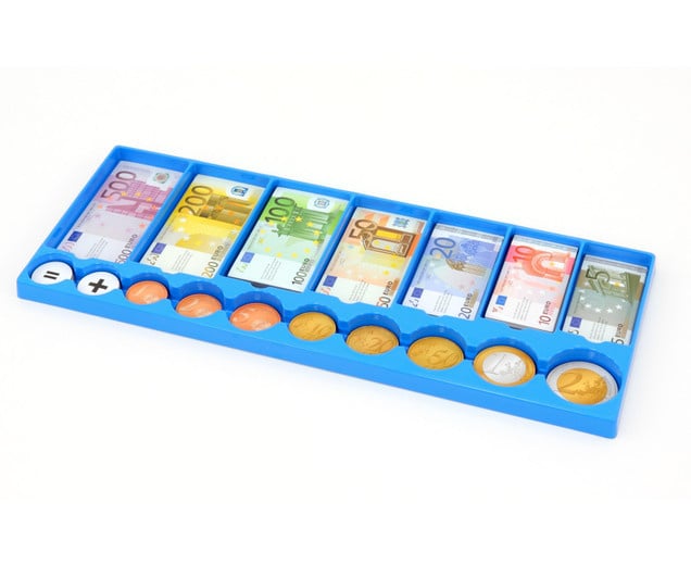 Magnetic euro notes and coins