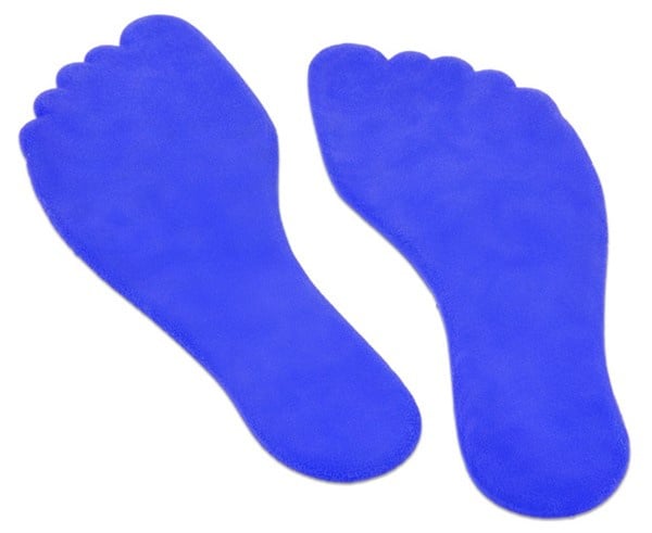 Floor markings feet, 10 pieces