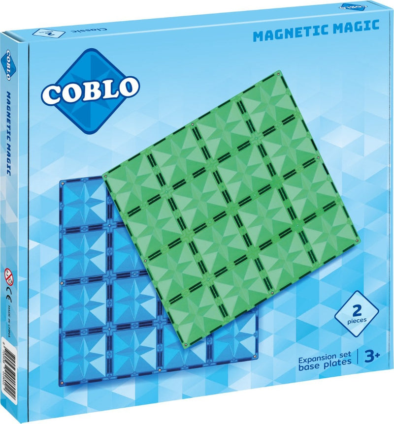 Coblo basisplaten blauw-groen, 2 stuks