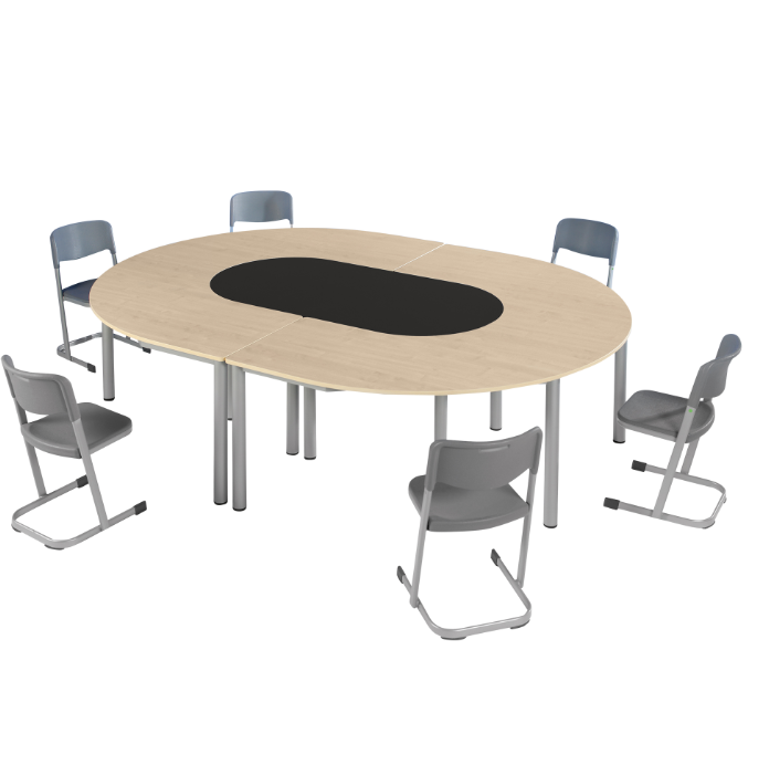Lipizaner oval transition table fixed height