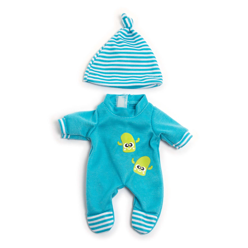 Winterpyjama blauw, 21 cm, poppenkleding