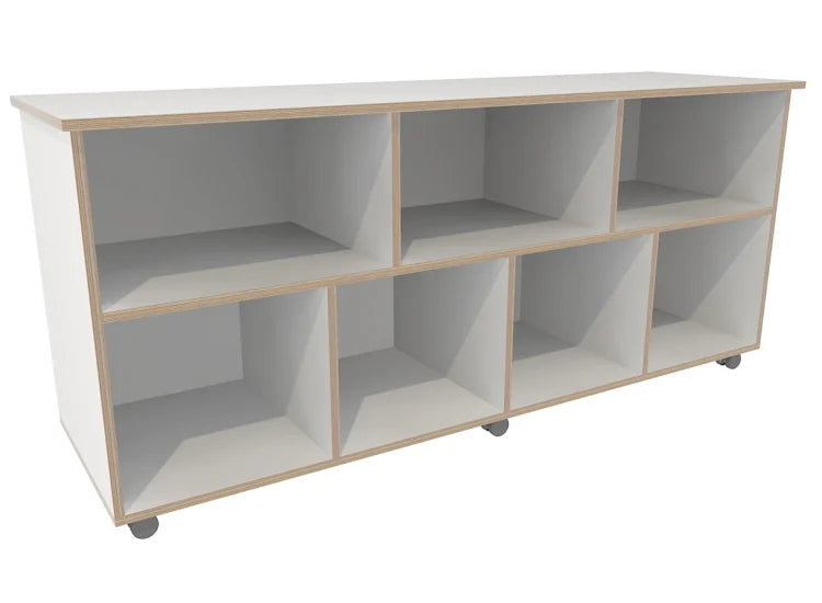 # Mobile open cupboard with compartments