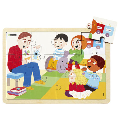 Puzzle Set School Times, set of 4