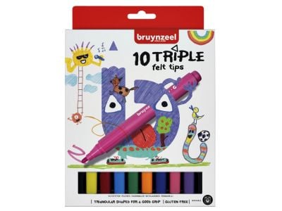 Colored pencils Bruynzeel triangular thin