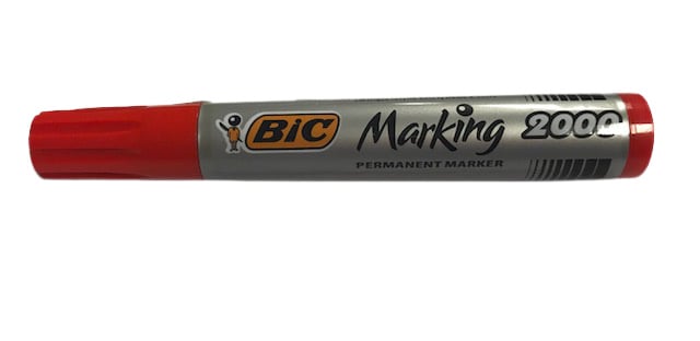 BiC Permanent marker black, red, green or blue per piece