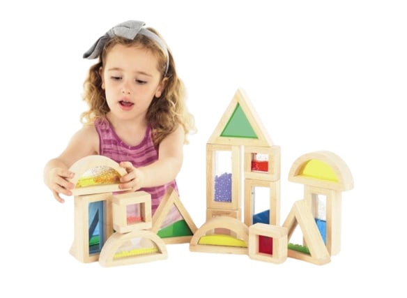 Tickit gevulde geometrische blokken / sensory blocks