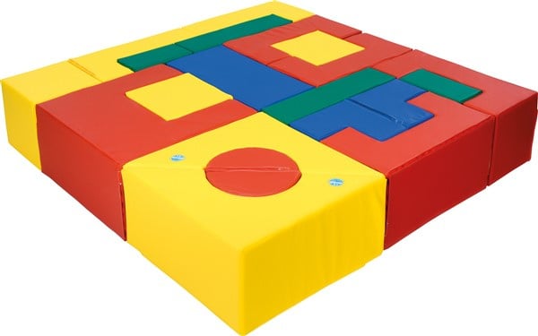 Softplay bouwstenen set A 21-delig, meerdere kleuren mogelijk