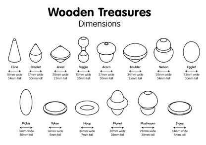Tickit houten schatten voel & combineer set, 36-delig