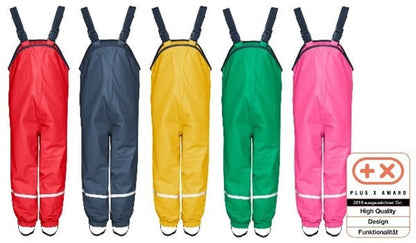 Rain dungarees / bib and brace fleece lined
