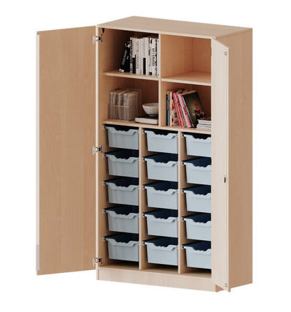 Ergotray high cabinet with 15 tall trays