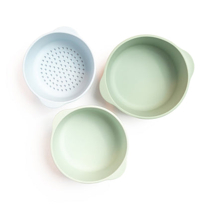 Inspire My Play - Bowls & Sieve (3-piece) Blue/Green
