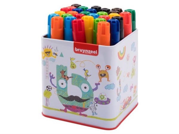 Bruynzeel thick-nib colouring pencils in tin, 30 pieces