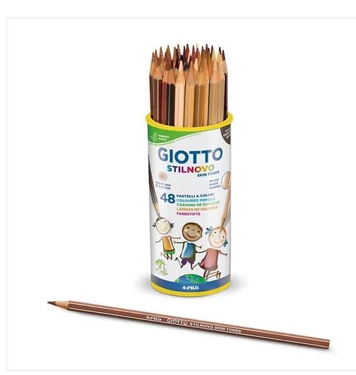 Colored Pencils - Skin Tones, 12 shades - 48 pieces