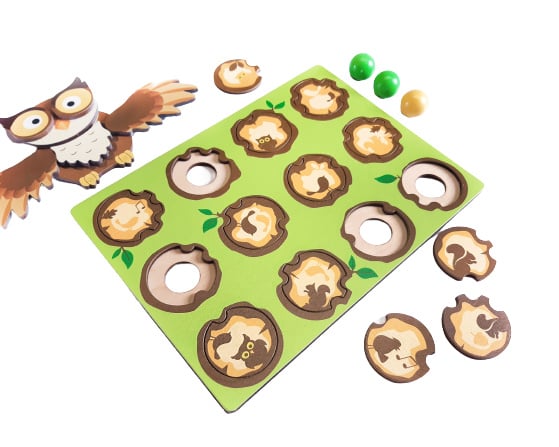 Set of 3 wooden puzzles, 'Spot' theme