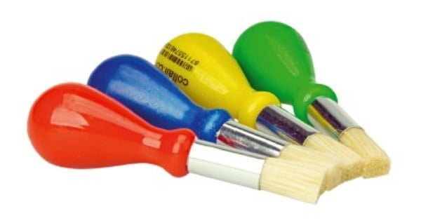 Bolvormig penseel Handygrip, 12 stuks