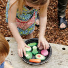 Sensory play food, vegetable