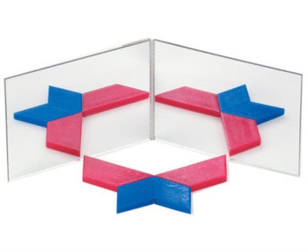 Double geometry mirror, 5 pieces