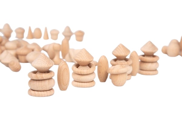 Tickit Loose Parts Set, 120 pieces, natural