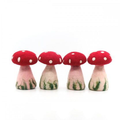 Mushroom Red, 4 pieces