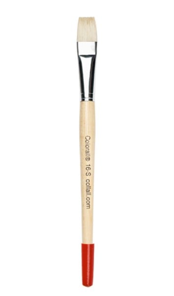 Flat brushes no. 16, handle 20 cm, 12 pieces