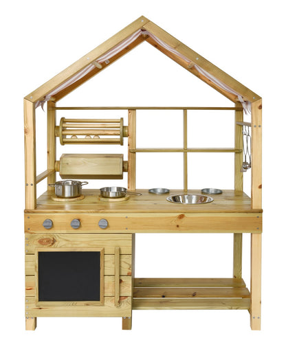 # Complete outdoor keuken, incl. roestvrijstalen kookgerei