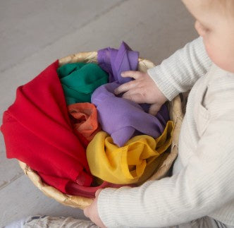Playcycle Rainbow Play Scarves, 7-Piece Set, 65 cm