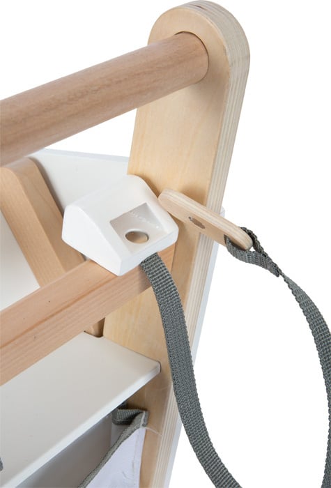 Wooden shopping trolley, white