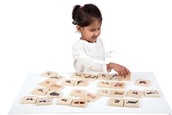 Tickit houten memory dieren moeder en jong