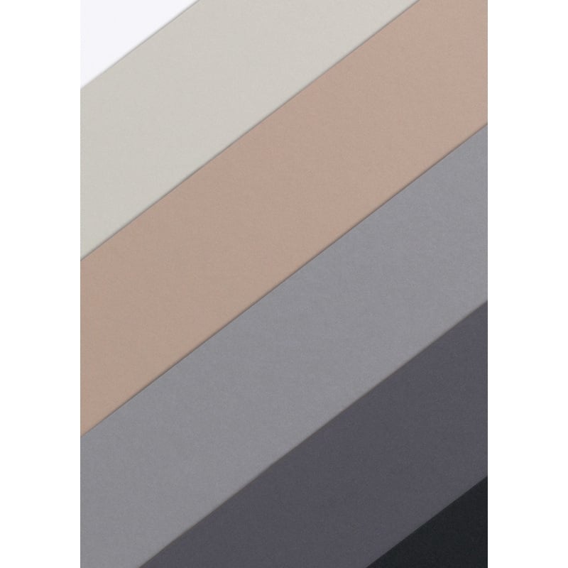 Thin English cardstock Shades of Grey, A4, 130gsm, 100 sheets, 6 colors