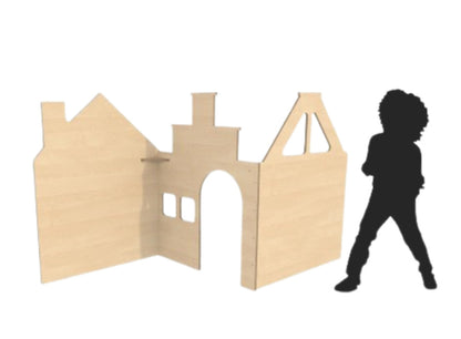 # Roomdivider panelen huisjes basic